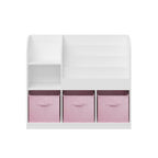 Bookcase And Bookshelf With 3 Cube Drawers