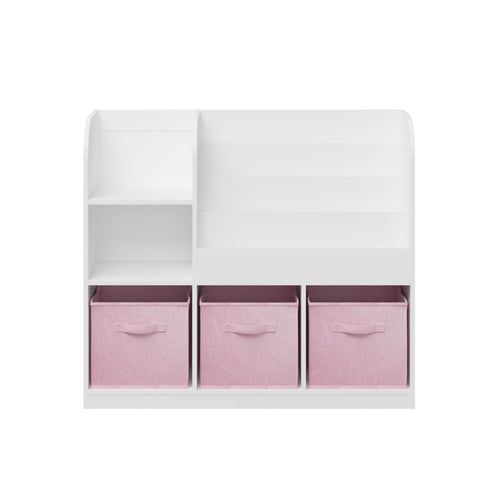 Bookcase And Bookshelf With 3 Cube Drawers