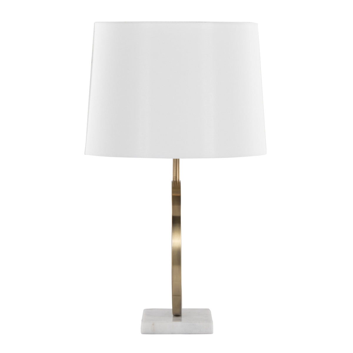 Moon Contemporary Table Lamp with linen shade by Lumisource