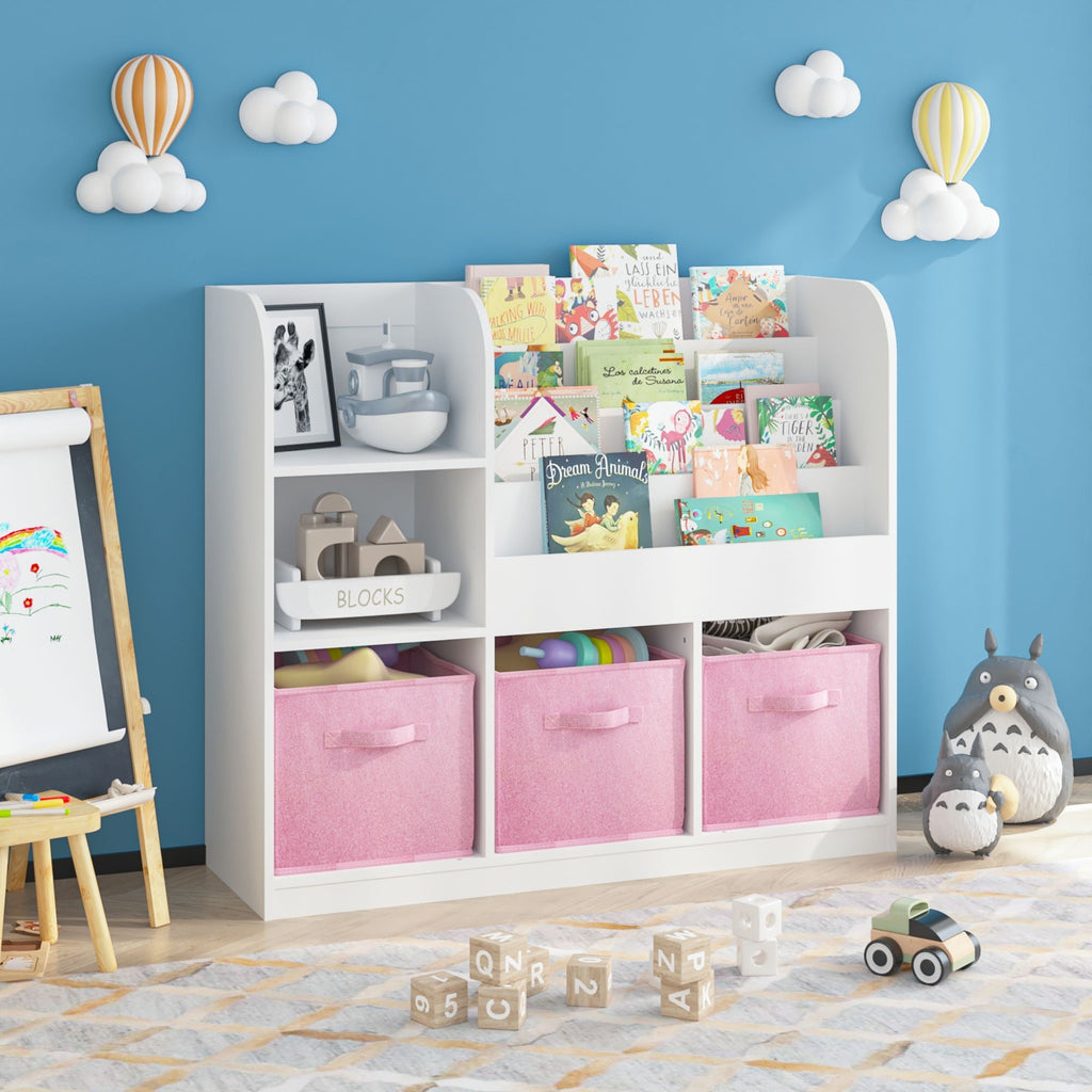 Bookcase And Bookshelf With 3 Cube Drawers