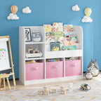 Bookcase And Bookshelf With 3 Cube Drawers