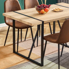 Table with Stylish Metal Frame