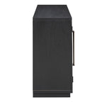 4-Door Storage Sideboard Buffet Cabinet with Arched Glass Doors