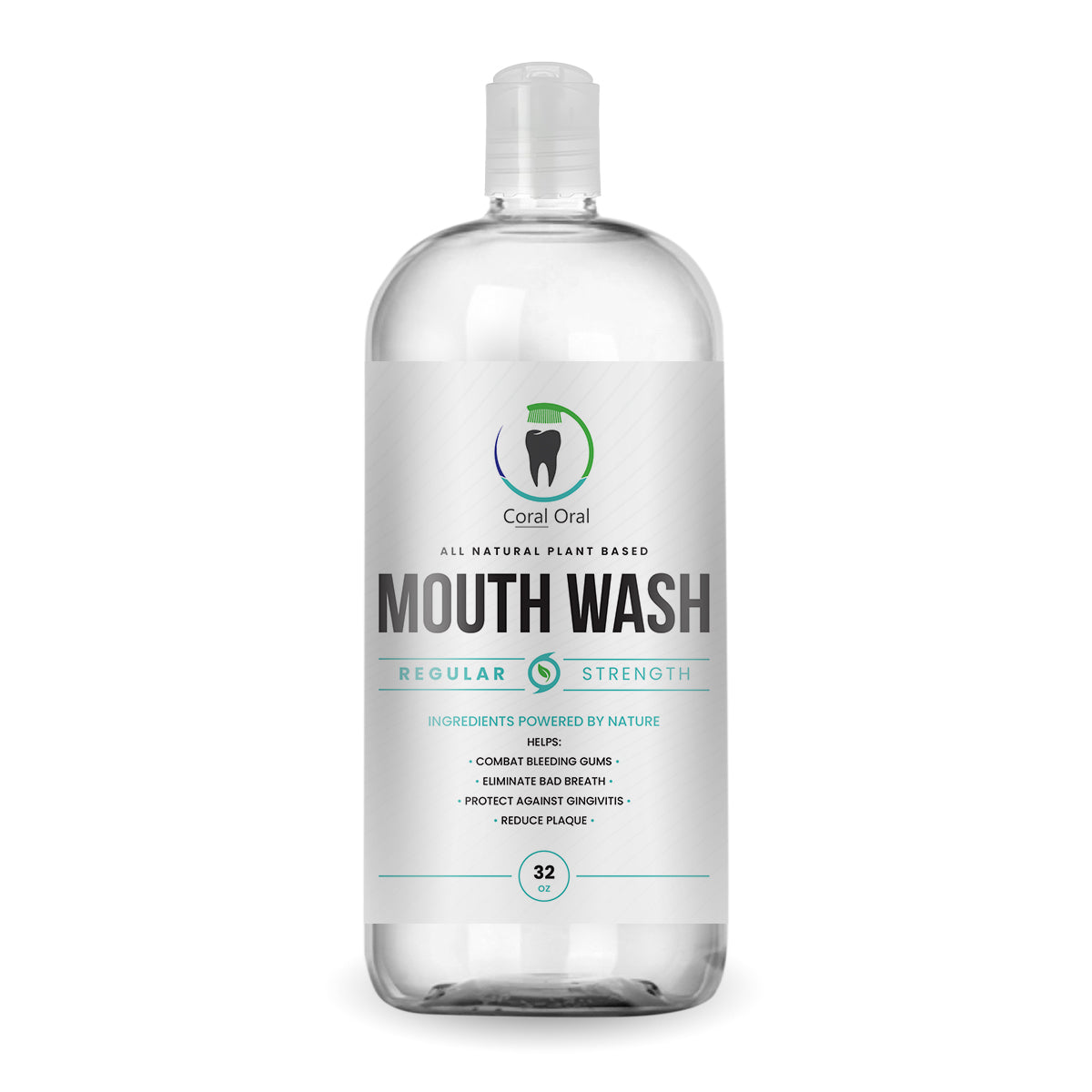 Peppermint Mouth Wash by Coral Oral, 32oz - family size