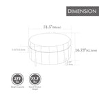Upholstered Round Ottoman With Reversible Lid