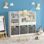 Bookcase And Bookshelf With 3 Cube Drawers