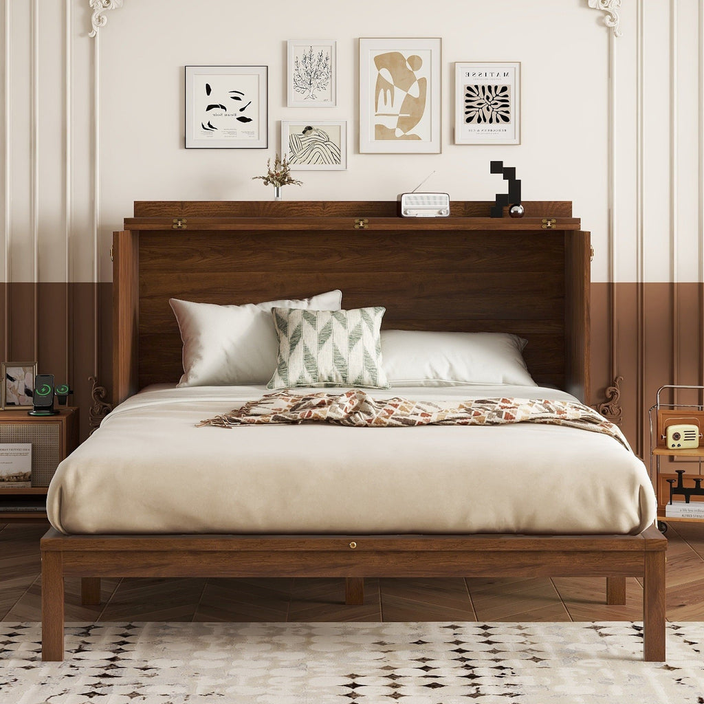 Platform Murphy Bed Cabinet, QUEEN