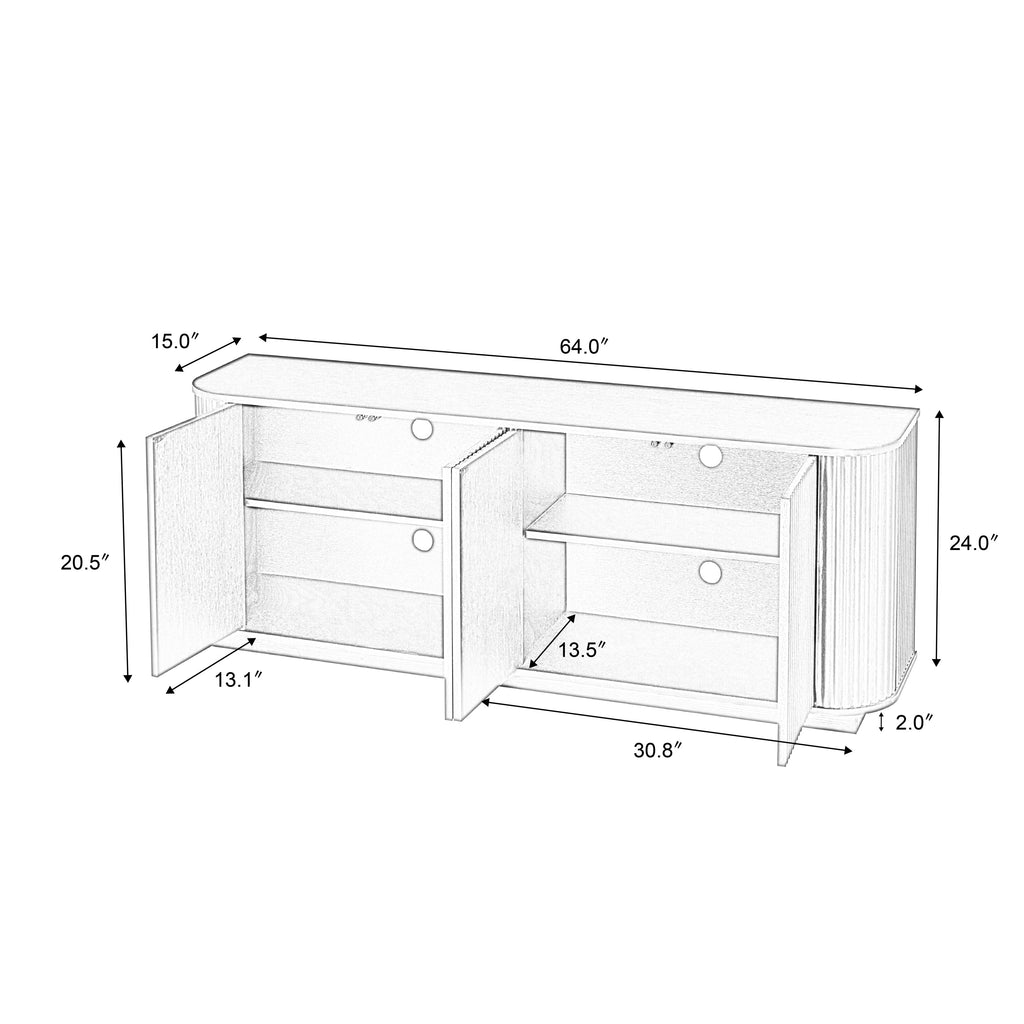 Wave Sideboard Storage Cabinet TV Stand