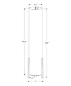 Cylinder Floor Lamp, 50" height with Ivory Shade