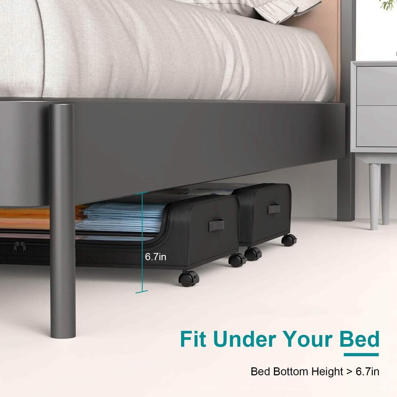 Under-Bed Storage Drawer with Wheels
