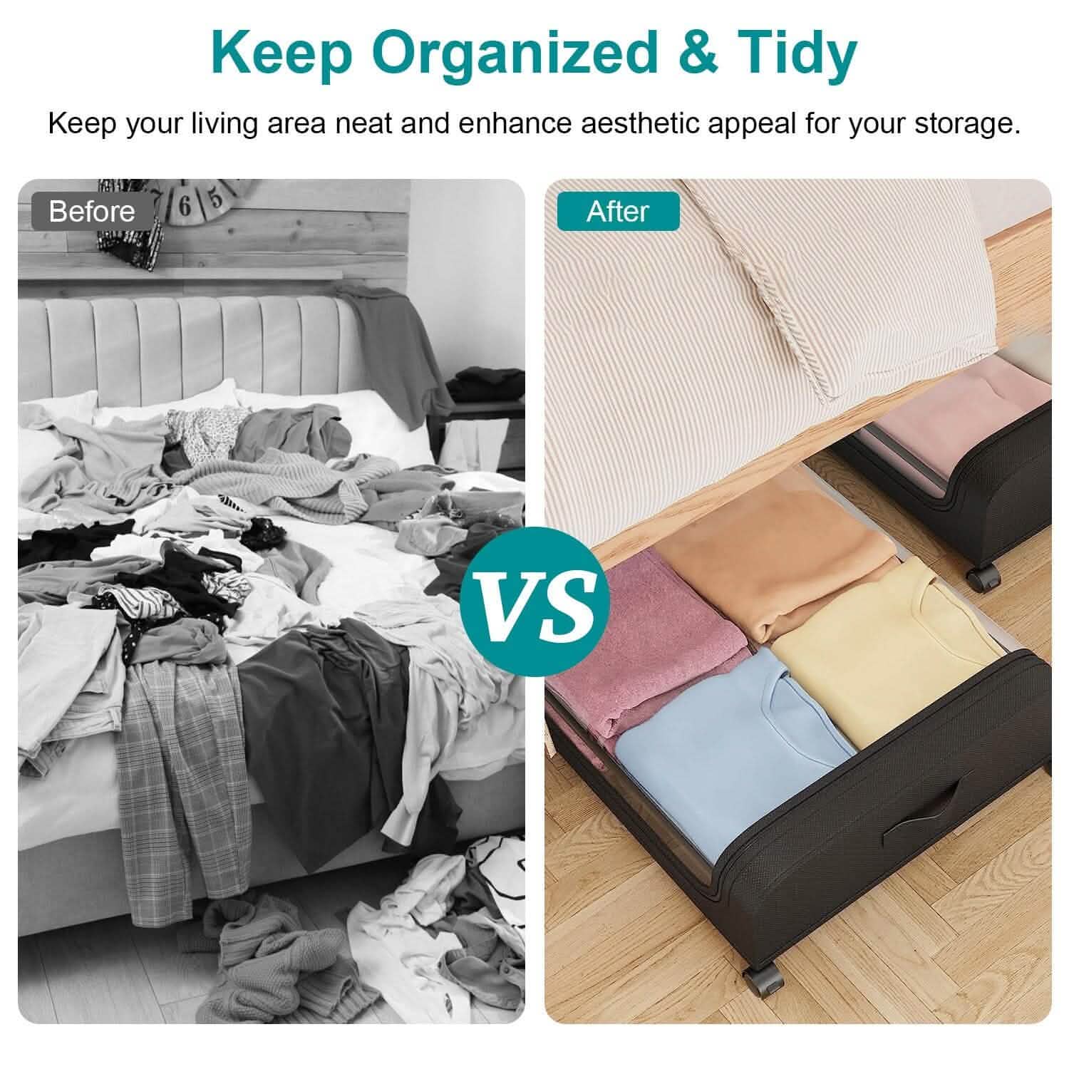 Under-Bed Storage Drawer with Wheels