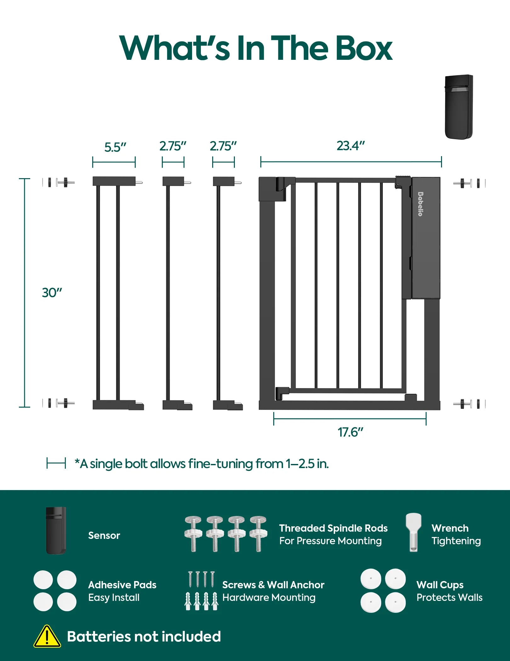 Smart Baby Gate with Infrared Auto-Unlock & Alarm | Sensepass by Babelio