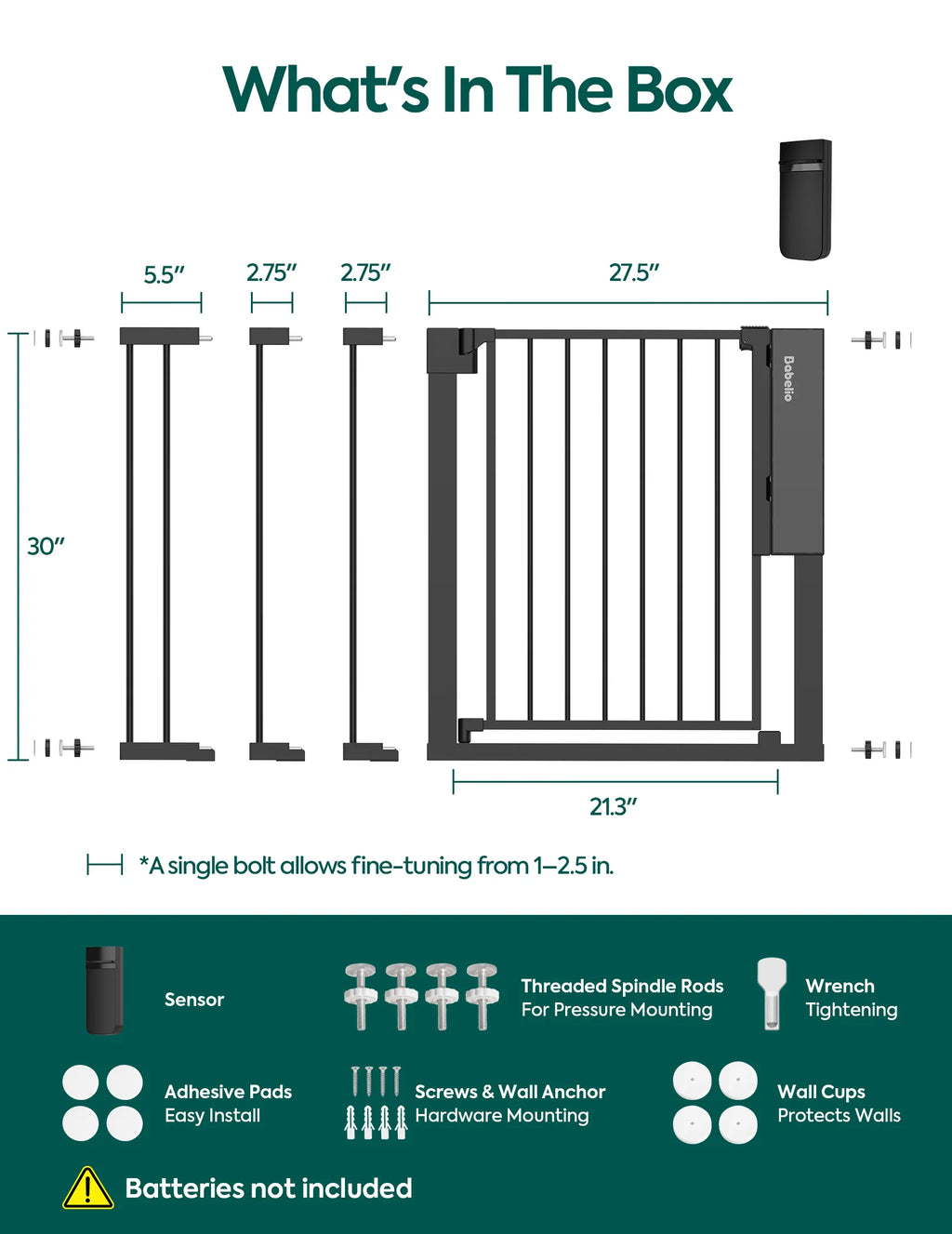 Smart Baby Gate with Infrared Auto-Unlock & Alarm | Sensepass by Babelio