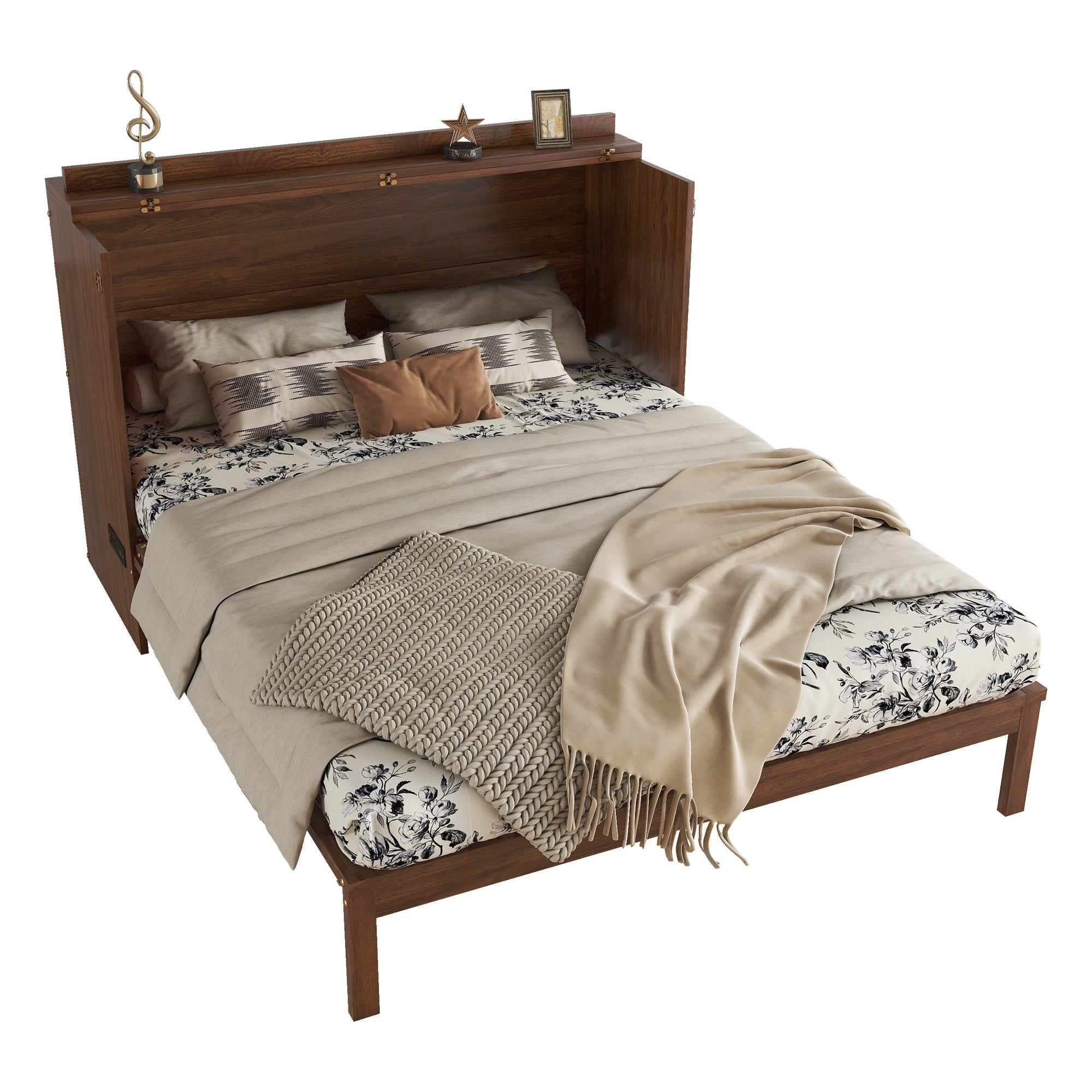 Platform Murphy Bed Cabinet, QUEEN