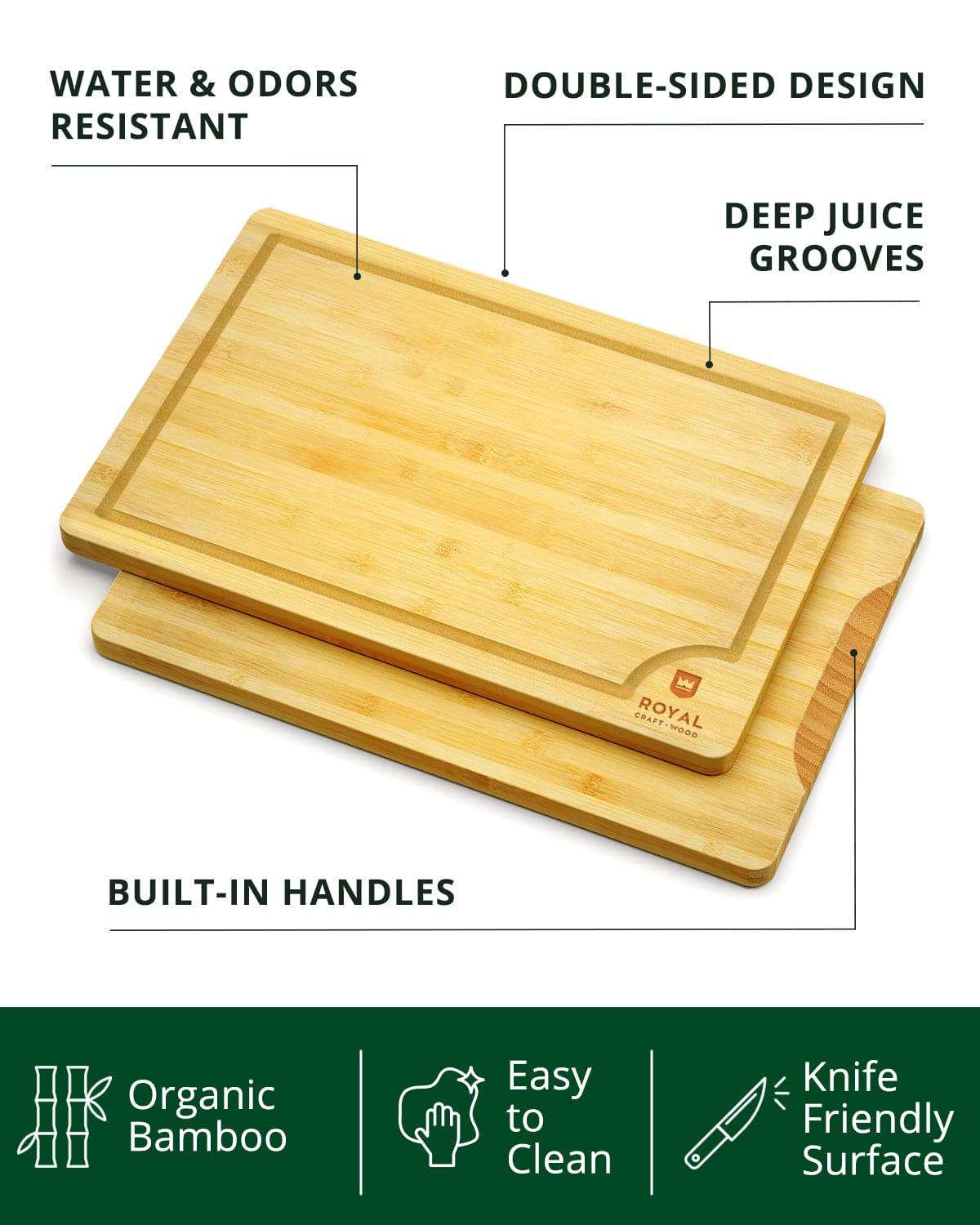 Bamboo Cutting Board, set of 3