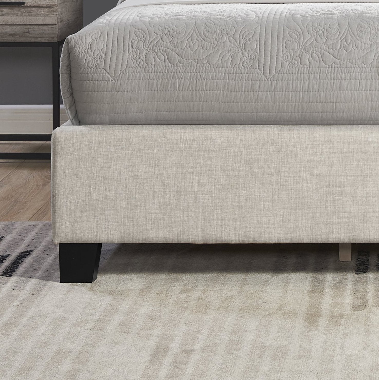 Astral 3-Piece Tufted Wingback Upholstered Bedroom Set with two Nightstands