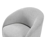 Light Gray Boucle Swivel Barrel Chair 1pc Solid Wood Durable Contemporary Living Room Furniture Luxurious Accent Seating