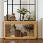 Fluted Console Table with 2-Drawers