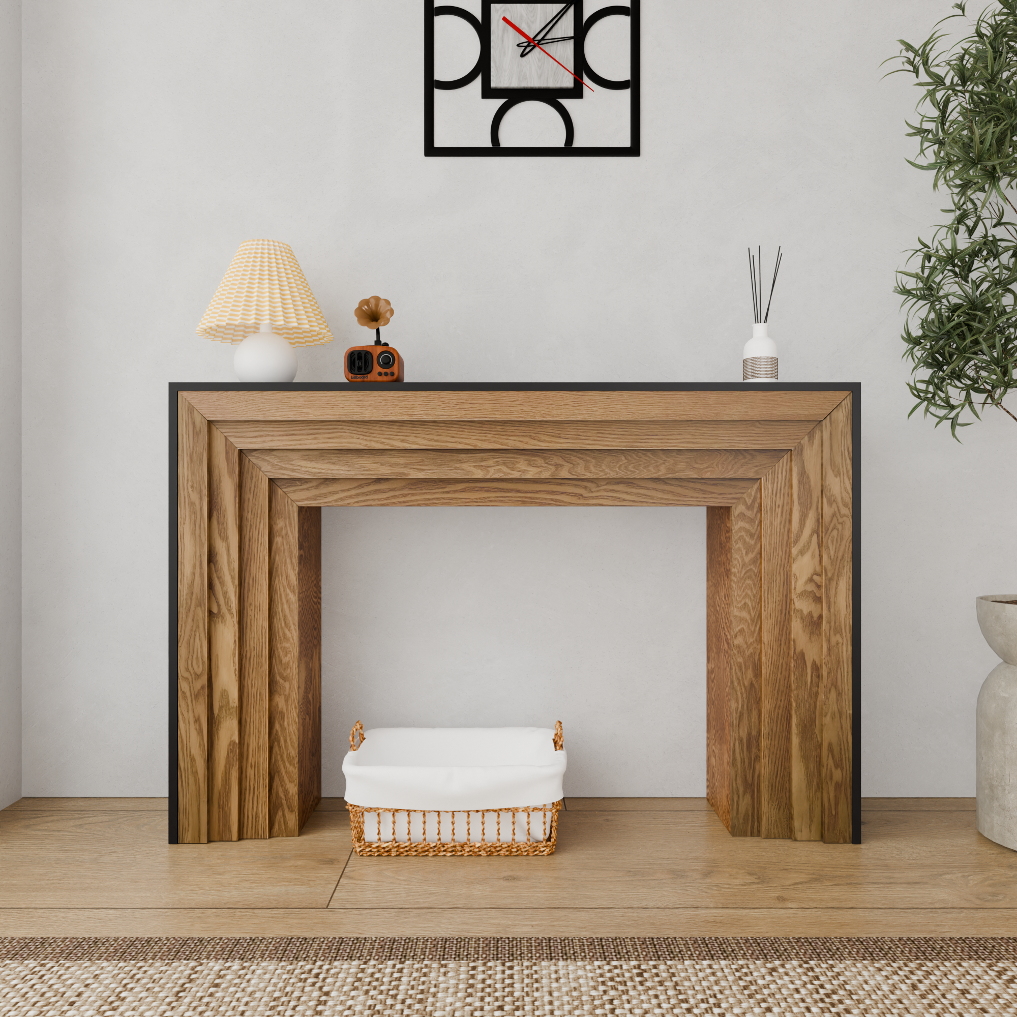 Console Table in two-tone Fir Wood