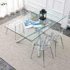 Transparent Dining Chairs, 6 pc Set