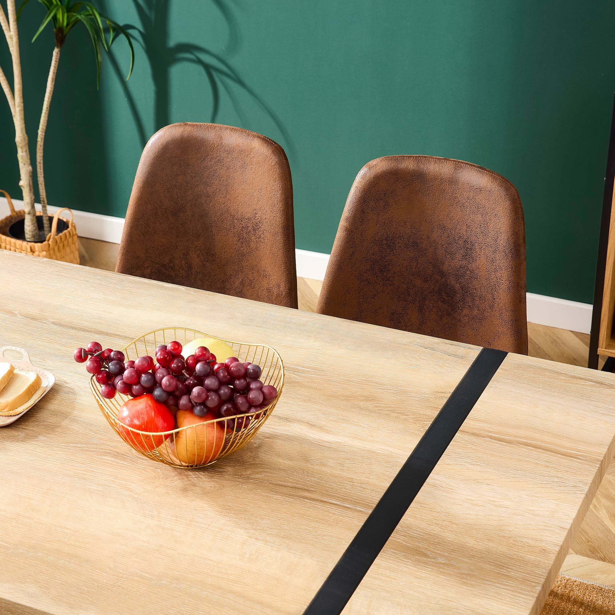Table with Stylish Metal Frame