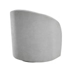Light Gray Boucle Swivel Barrel Chair 1pc Solid Wood Durable Contemporary Living Room Furniture Luxurious Accent Seating