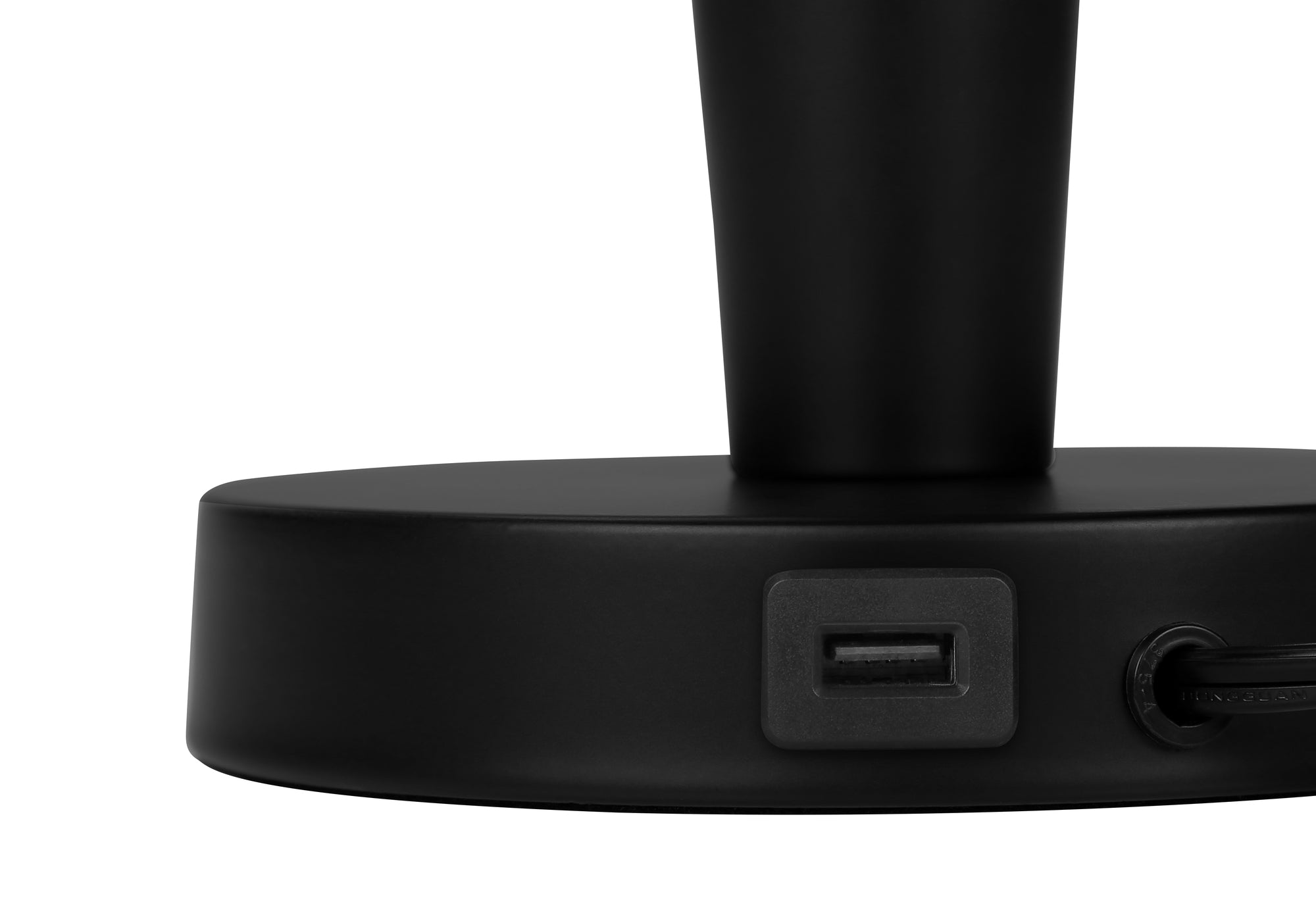 Table Lamp in Black Metal with USB port, set of 2