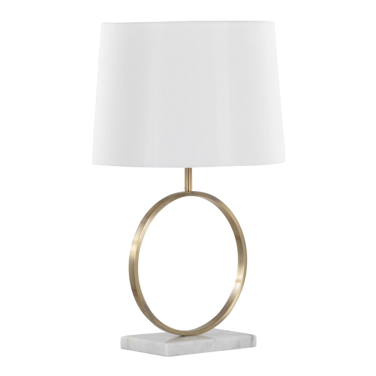 Moon Contemporary Table Lamp with linen shade by Lumisource