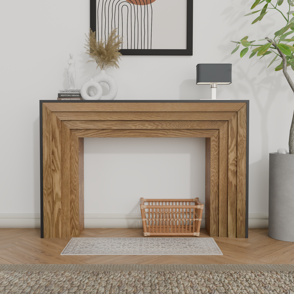 Console Table in two-tone Fir Wood