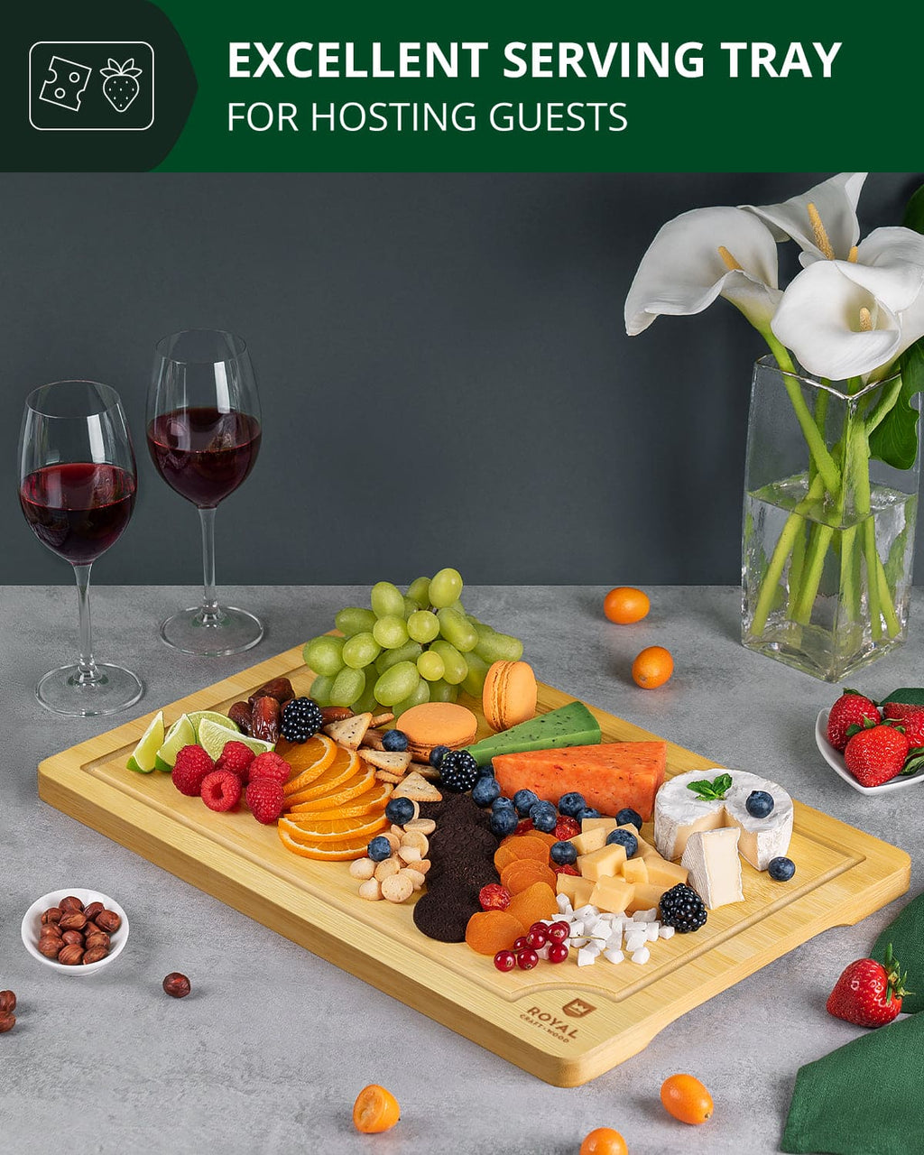 Bamboo Cutting Board, extra large