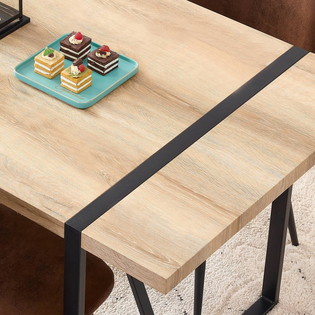 Table with Stylish Metal Frame