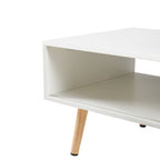 Rattan Coffee table with sliding door storage