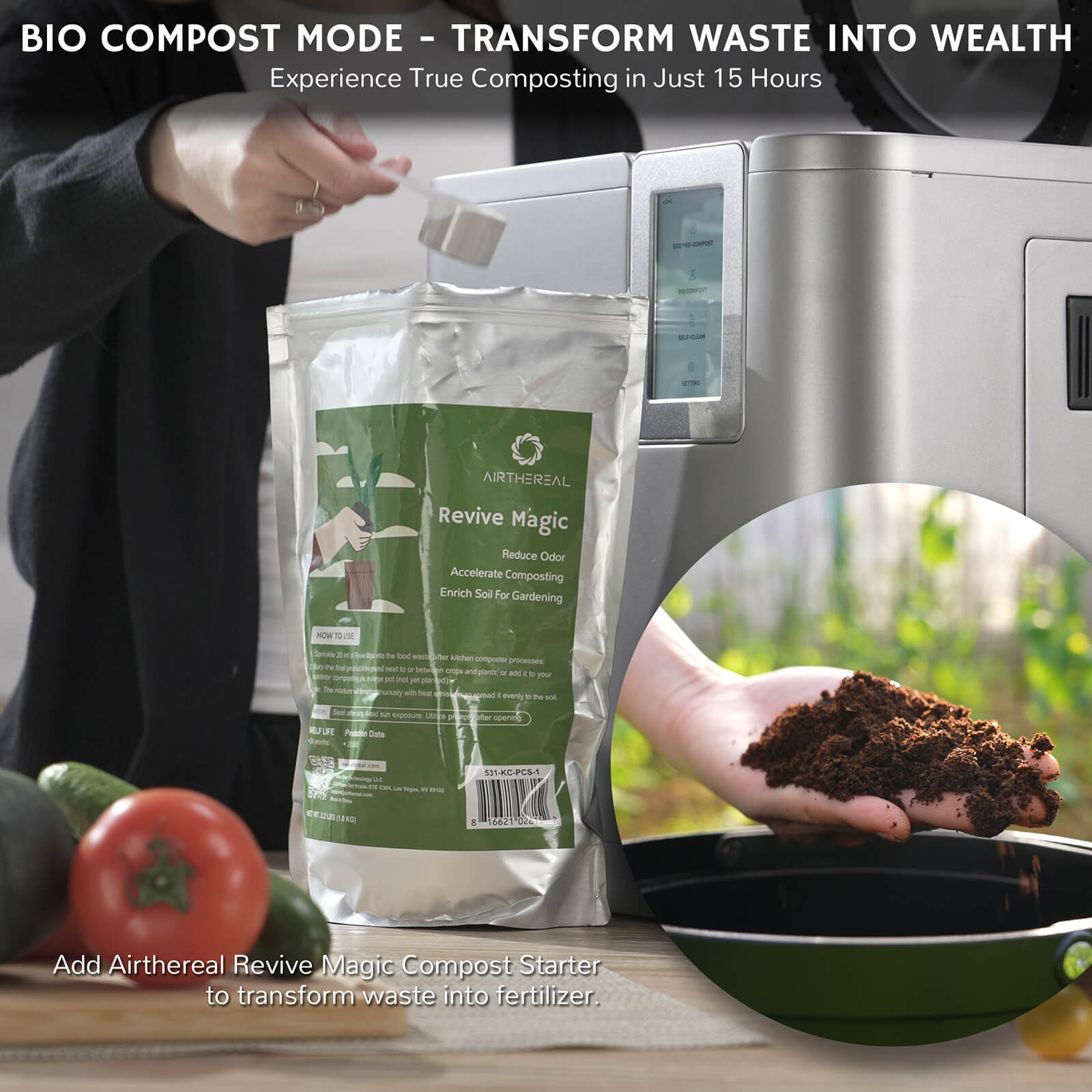 Revive R800 5L Kitchen Composter by Airthereal