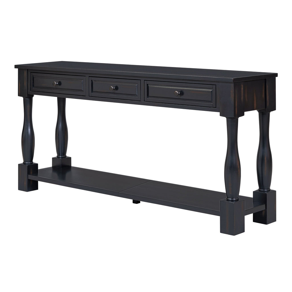 Console Table 63" with Drawers and Shelf