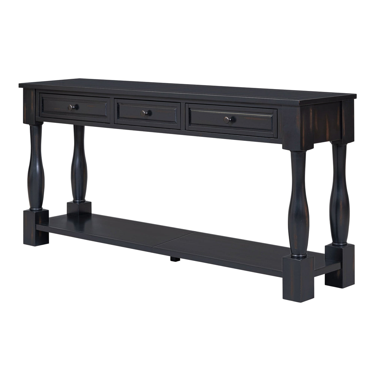 Console Table 63" with Drawers and Shelf