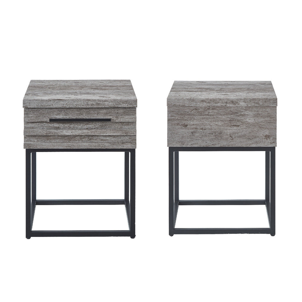 Astral 3-Piece Tufted Wingback Upholstered Bedroom Set with two Nightstands