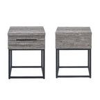 Astral 3-Piece Tufted Wingback Upholstered Bedroom Set with two Nightstands