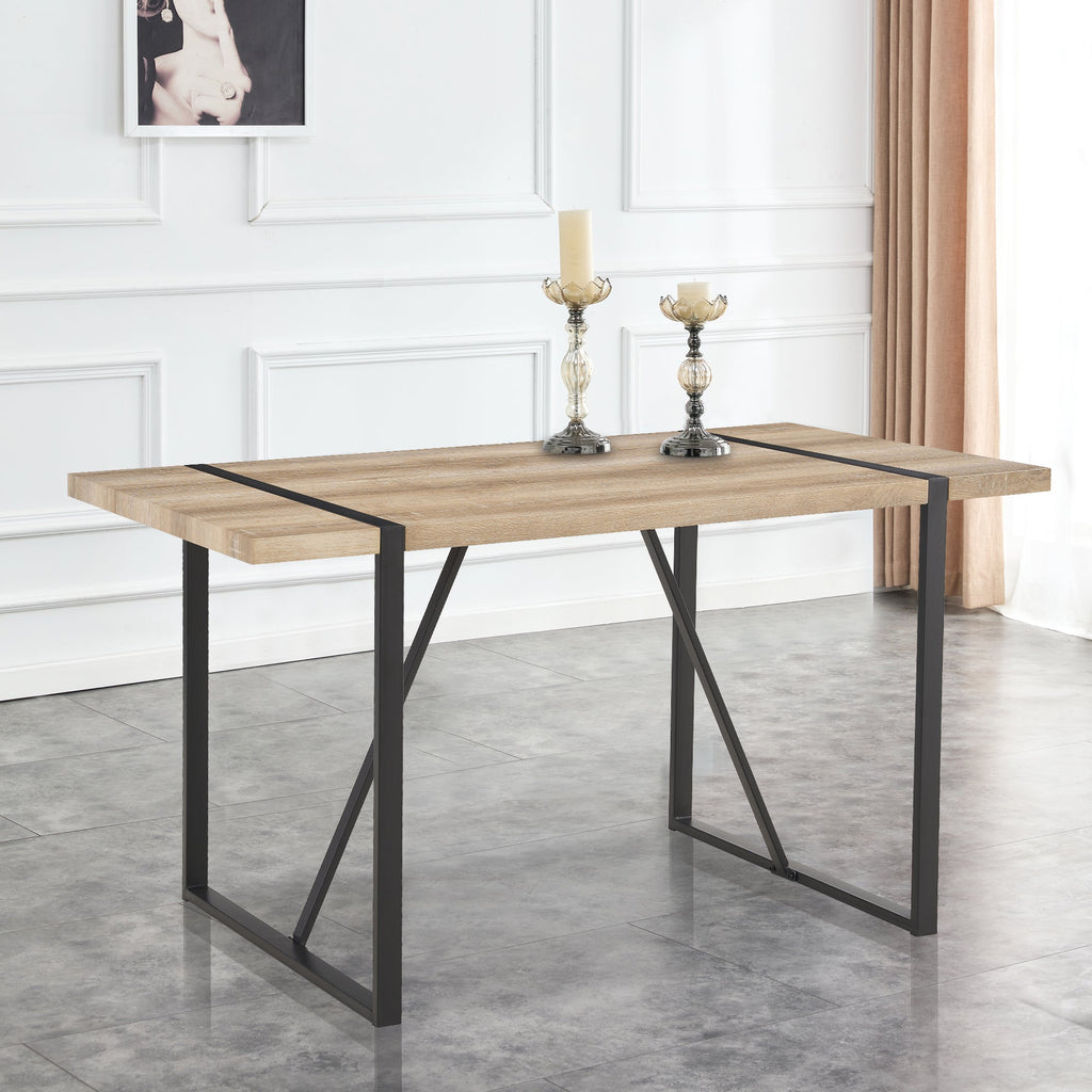 Table with Stylish Metal Frame