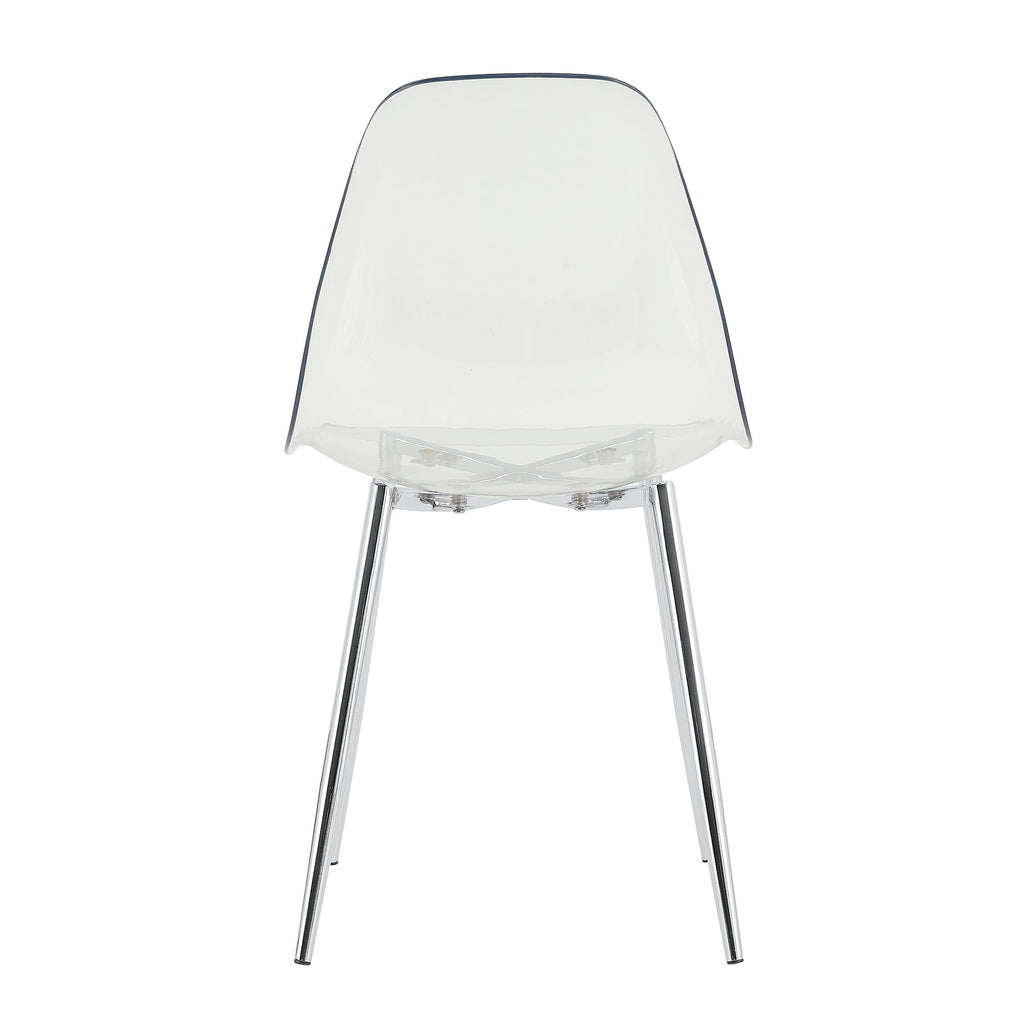 Transparent Dining Chairs, 6 pc Set