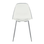 Transparent Dining Chairs, 6 pc Set