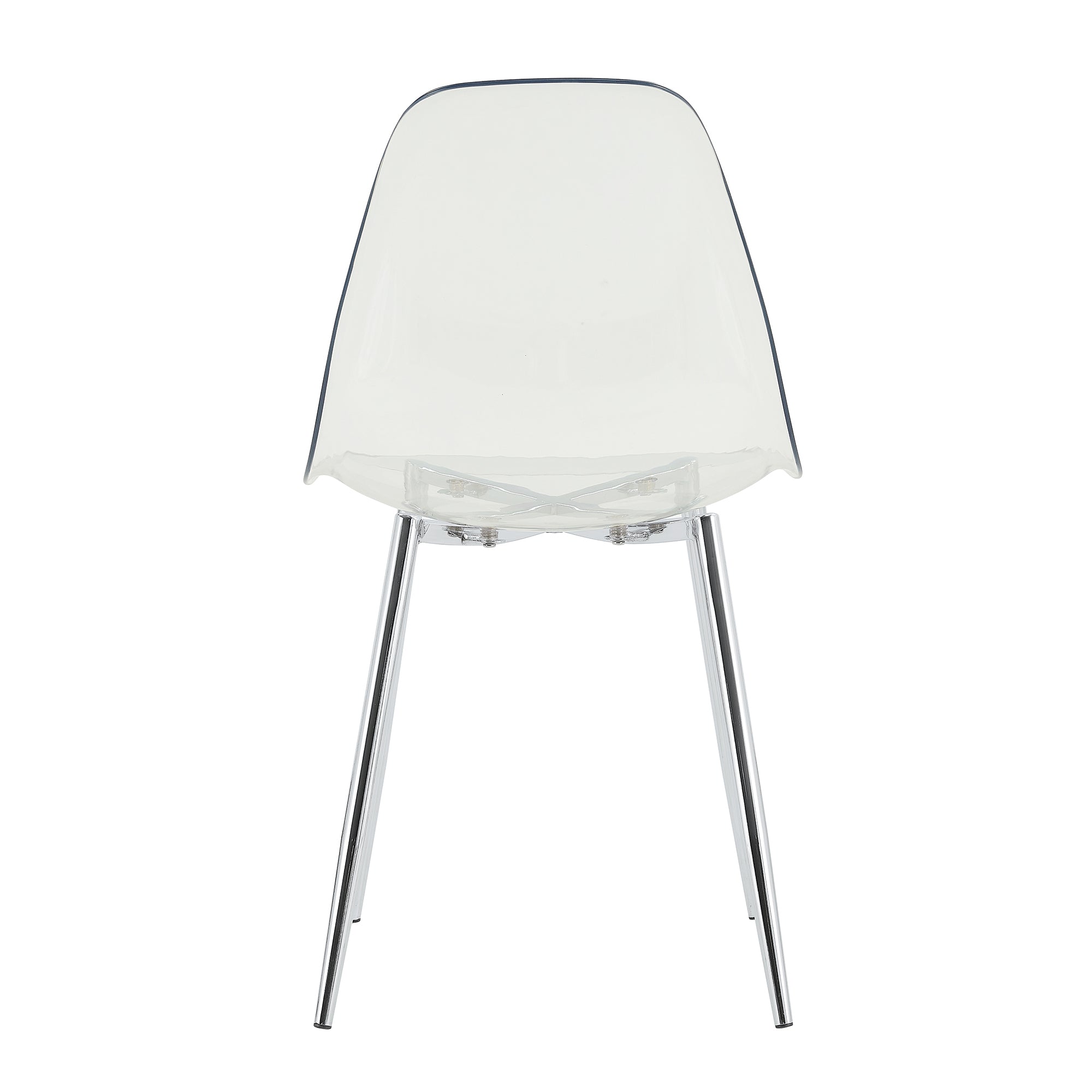 Transparent Dining Chairs, 6 pc Set