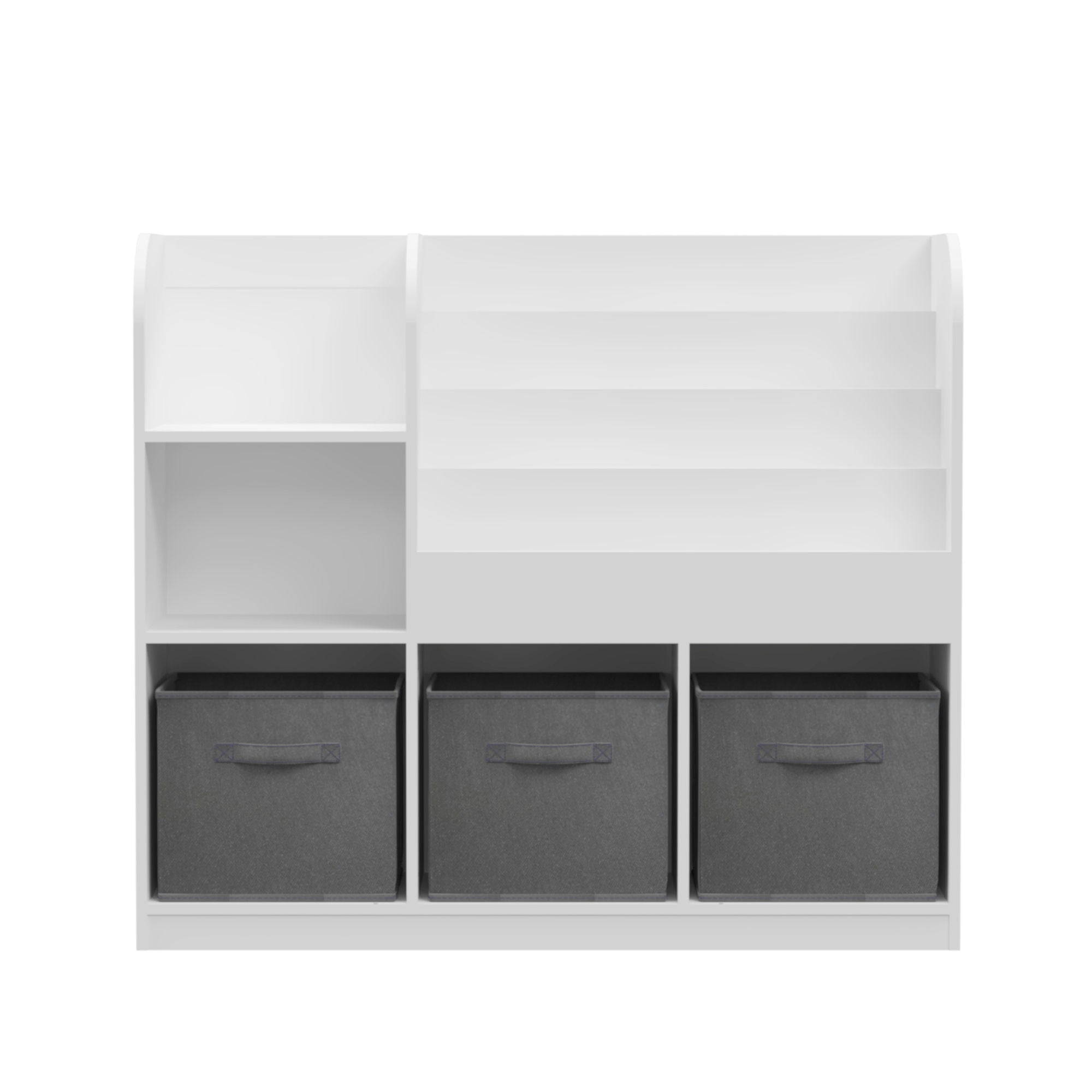 Bookcase And Bookshelf With 3 Cube Drawers