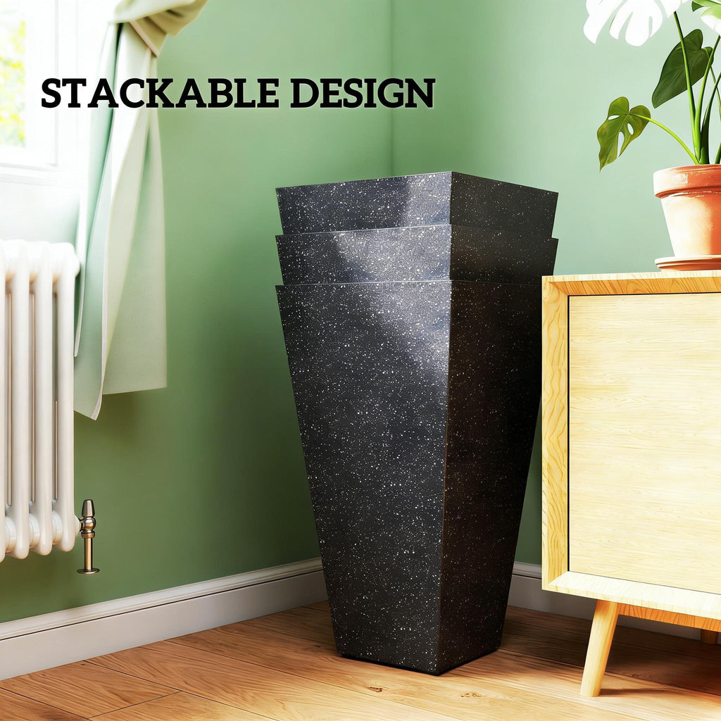 Stackable Taper Planters, Set of 3
