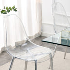 Transparent Dining Chairs, 6 pc Set