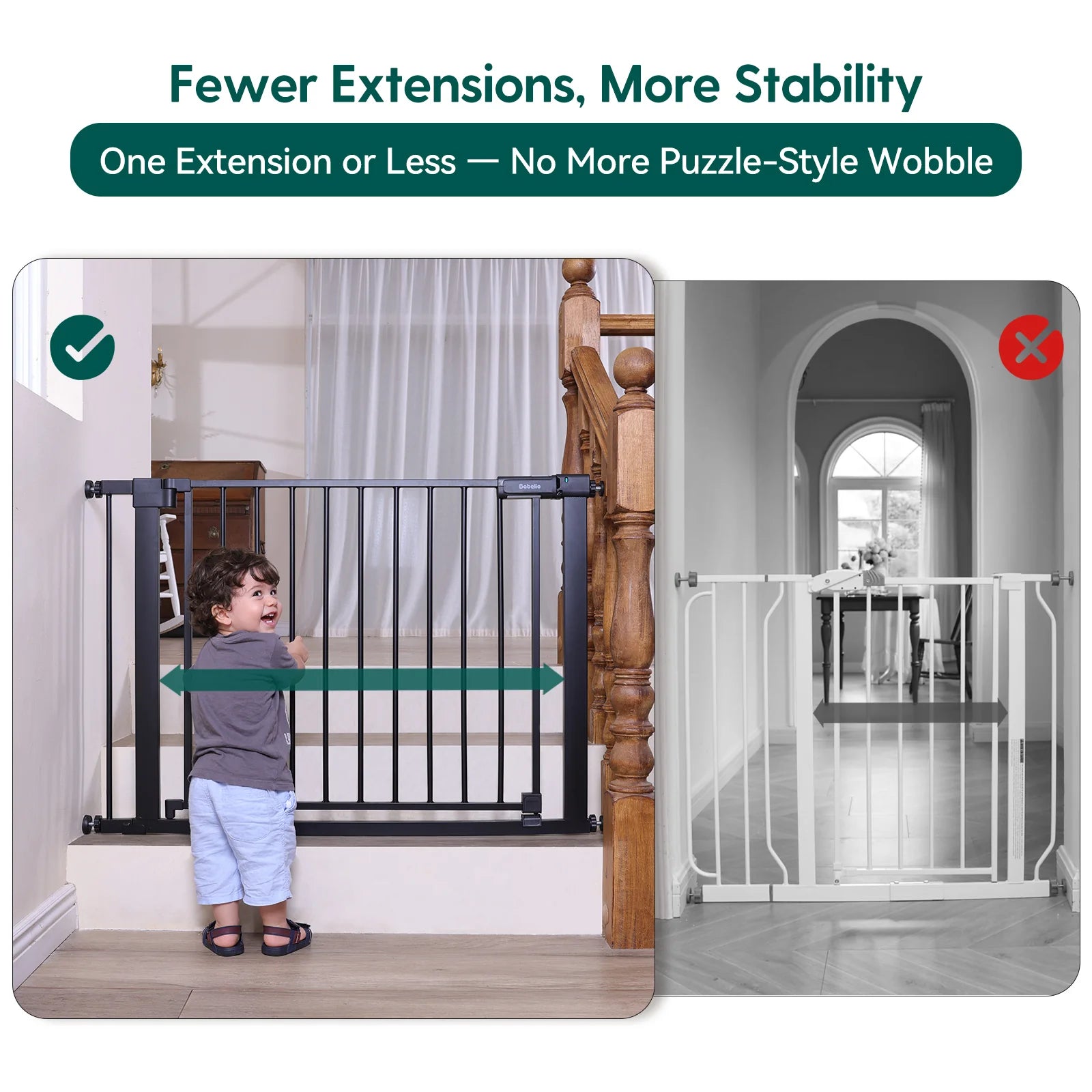 Baby Gate by Babelio - PressGuard Ⅱ | Pressure-Mounted Safety Gate