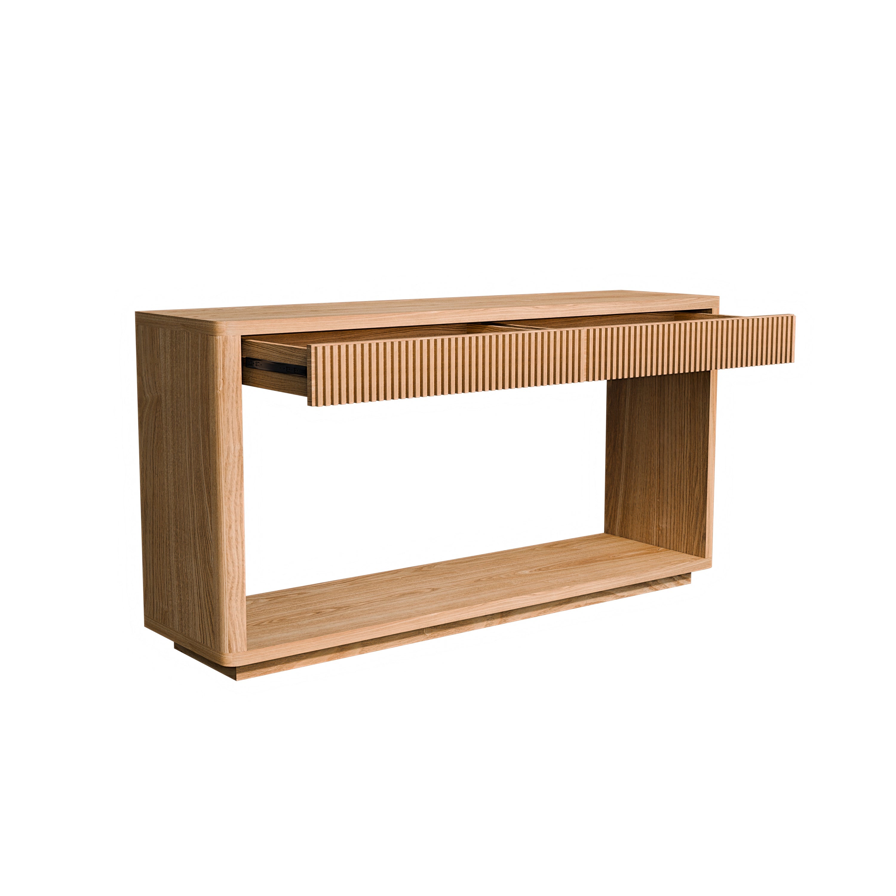 Fluted Console Table with 2-Drawers