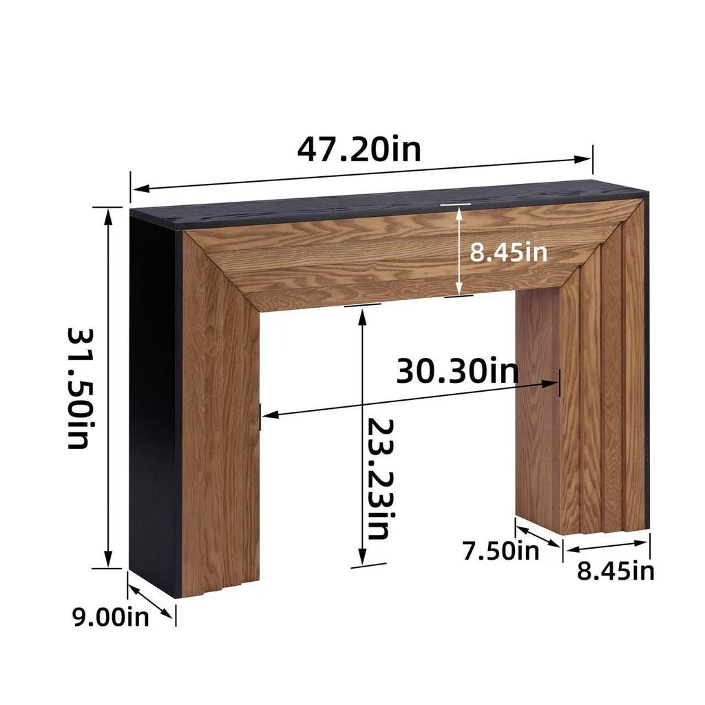 Console Table in two-tone Fir Wood