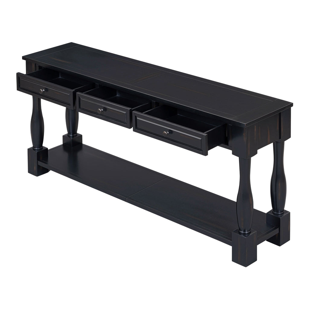 Console Table 63" with Drawers and Shelf