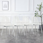 Transparent Dining Chairs, 6 pc Set