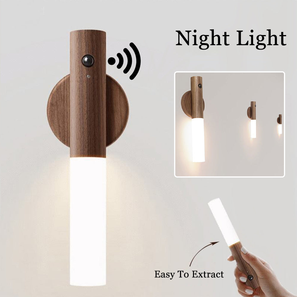 LED USB Wood Wireless Light with Motion Sensor by Vivalo